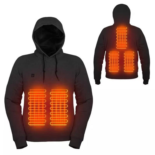 USB Heated Vintage Gothic Hoodies for Men and Women - Long Sleeve Loose Coats and Harajuku Streetwear Sweatshirts