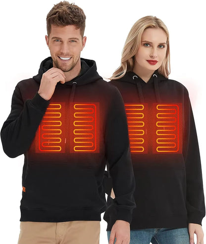USB Heated Vintage Gothic Hoodies for Men and Women - Long Sleeve Loose Coats and Harajuku Streetwear Sweatshirts