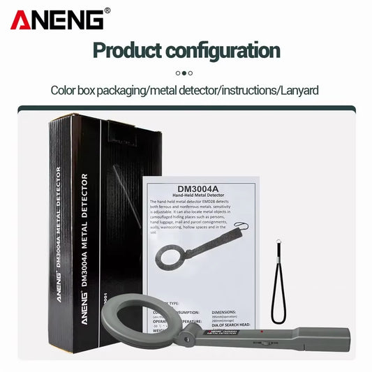 Portable Metal Detector  DM3004A High Sensitivity Body Search Handheld Security Intelligently Adjust Objects Distance Tools